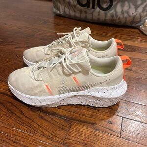 Nike Beige and Orange Sneakers